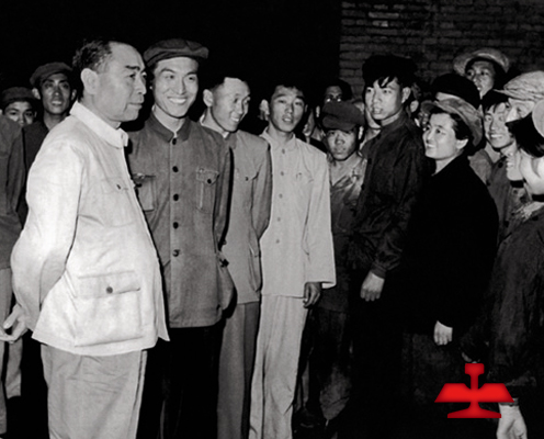 1959年毛澤東同志親切接見全國著名勞動模范、鞍鋼老英雄孟泰